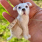 Personalized Needle Felted Dog Ornament with Name - Handmade Pet Keepsake for Dog Lovers